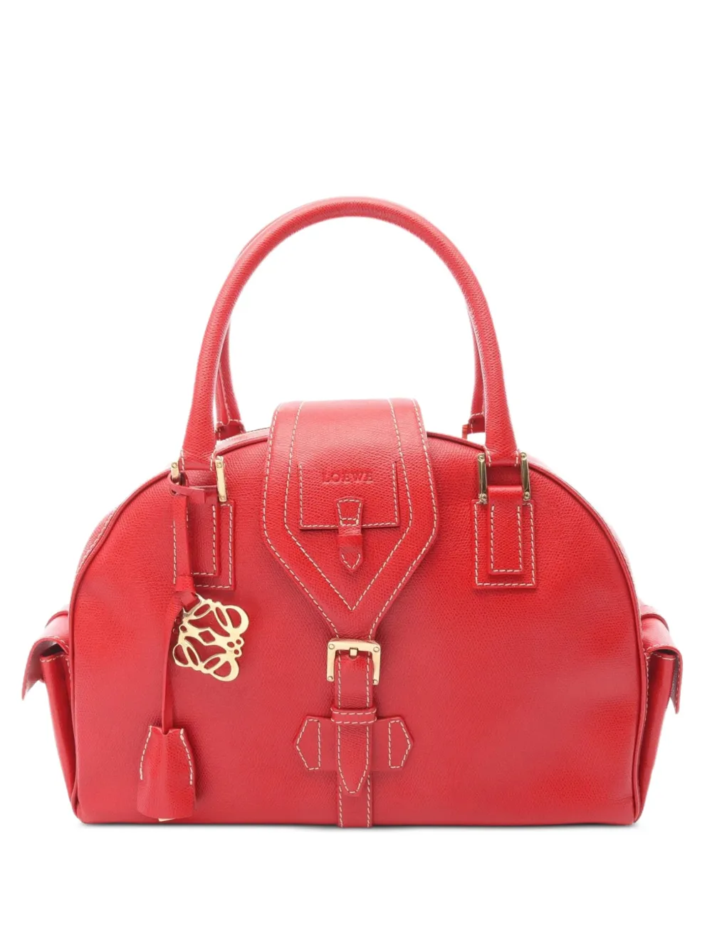 Loewe Pre-Owned 2010s leather Traveler bowling handbag | Red | Image 1