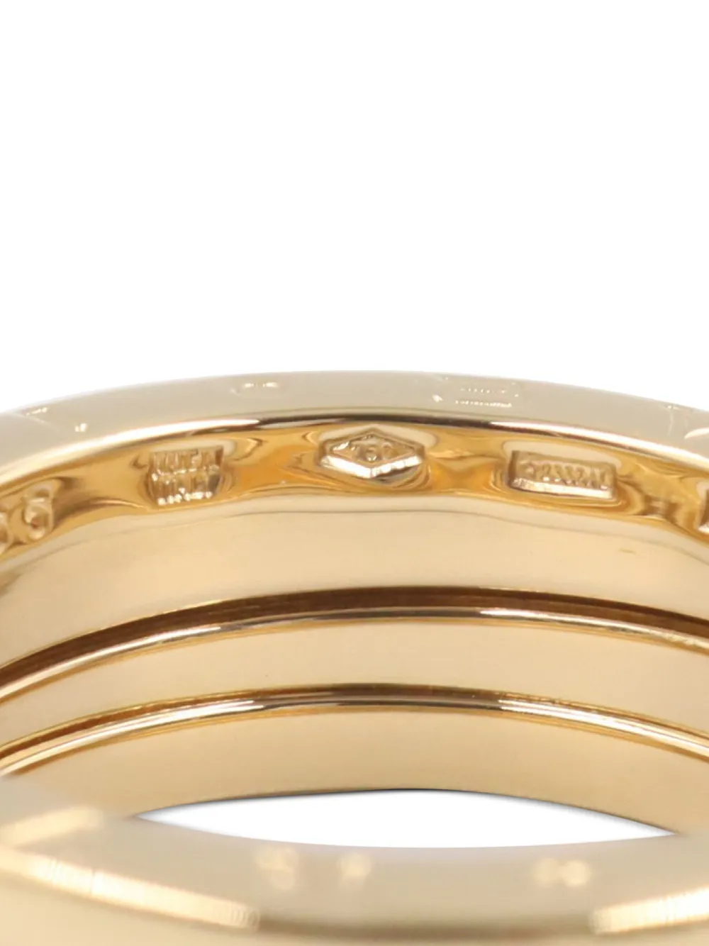 Pre-owned Bvlgari 10s 18k Yellow Gold B-zero1 Ring