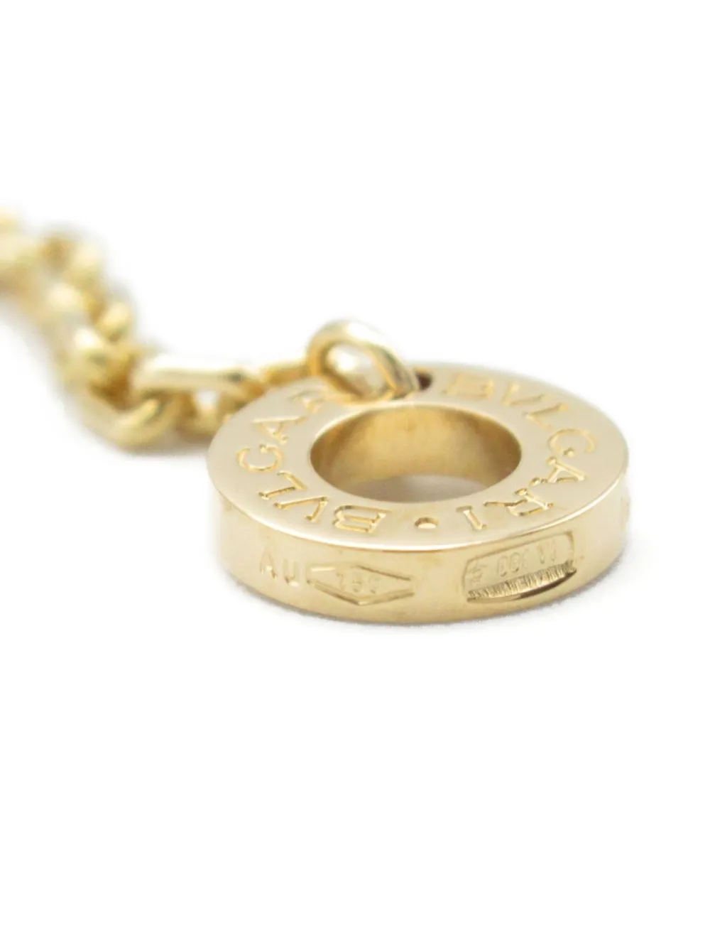Pre-owned Bvlgari 18kt Yellow Gold Diamond Spiral Necklace
