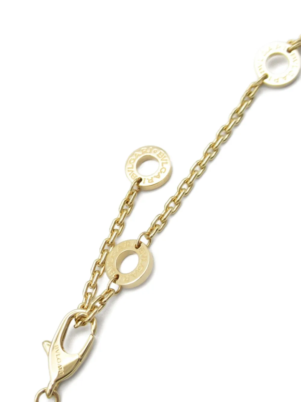 Pre-owned Bvlgari 18kt Yellow Gold Diamond Spiral Necklace