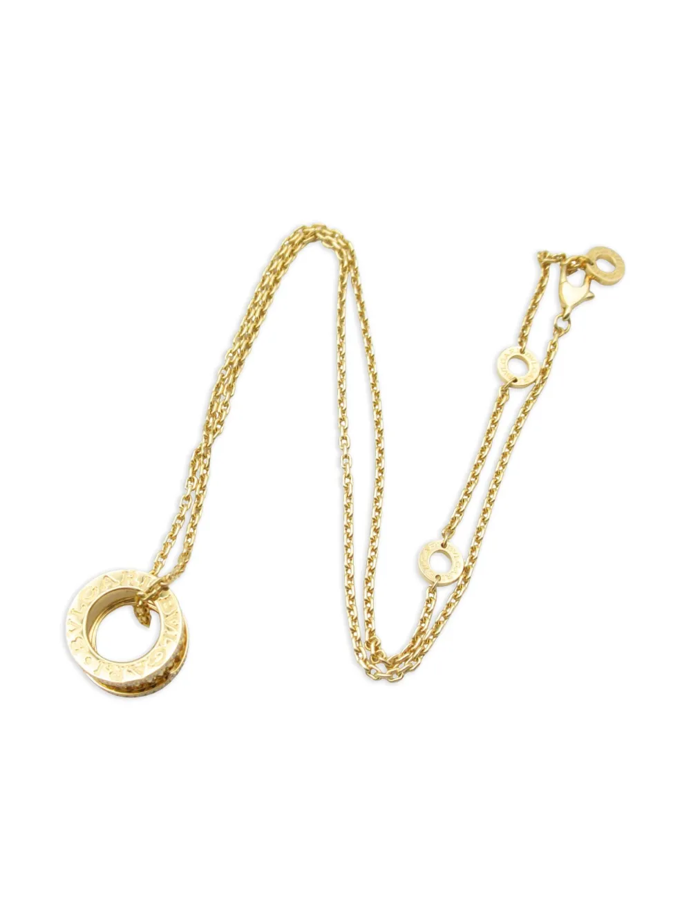 Bvlgari Pre-Owned 18kt yellow gold diamond spiral necklace | Gold | Image 1