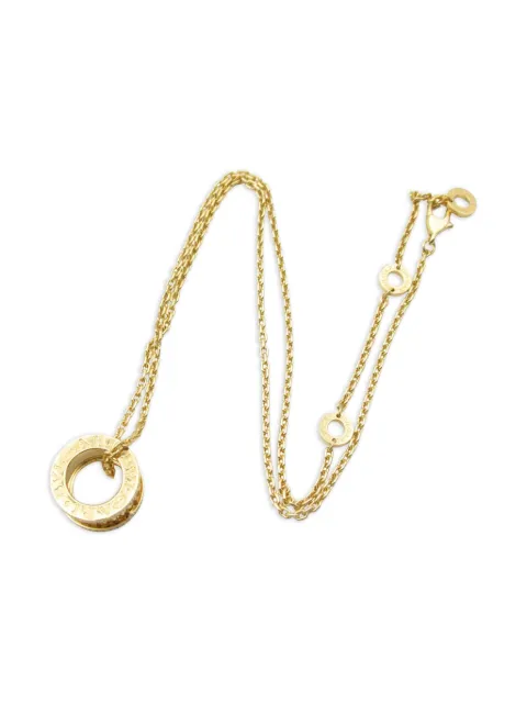 Bvlgari Pre-Owned 18kt yellow gold diamond spiral necklace