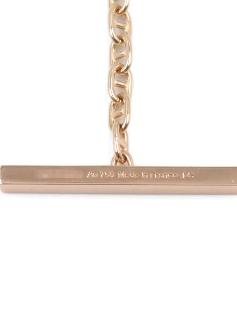 Pre-owned Hermes 2010s 18k Rose Gold Shane Tangle Contour Diamond Bracelet