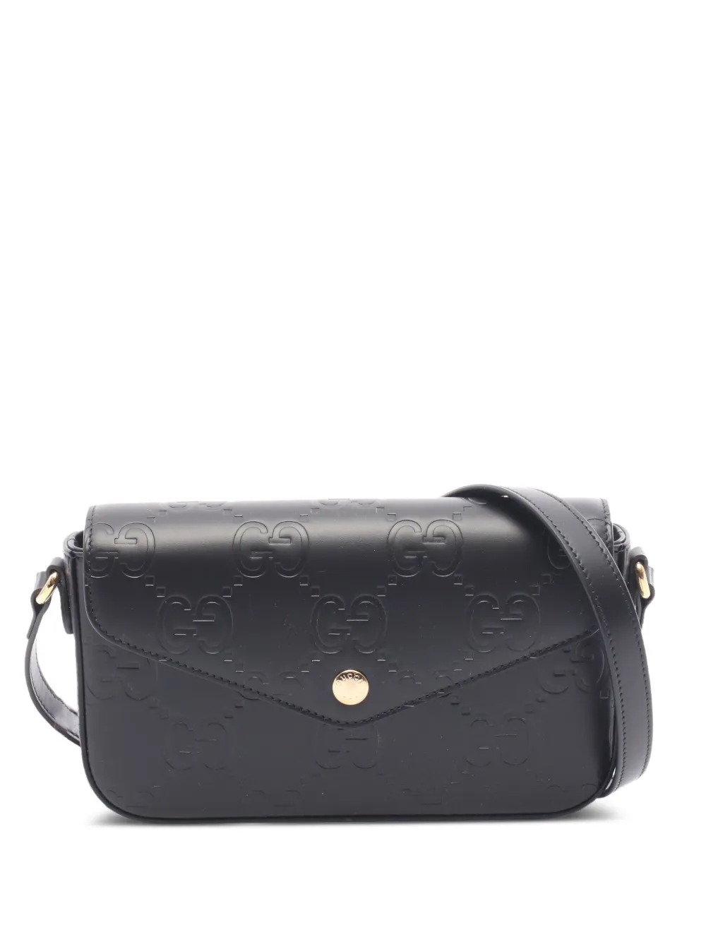 Gucci Pre-Owned 2020s mini GG embossed shoulder bag - ブラック Gucci Pre-Owned 2020s mini GG embossed shoulder bag - ブラック