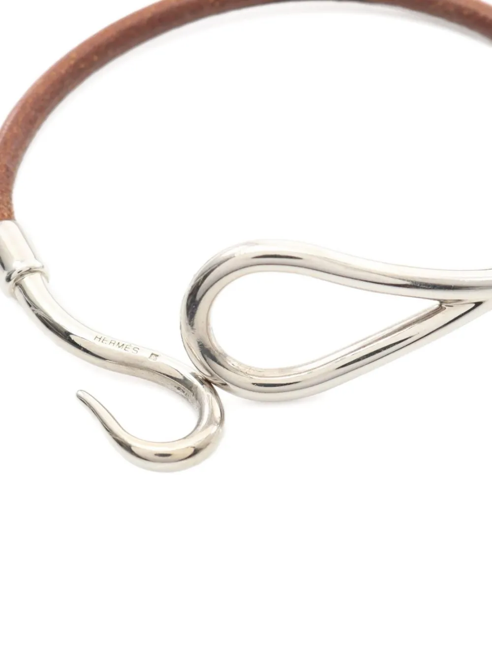 Hermès Pre-Owned 2000s leather hook bracelet | Brown | Image 1