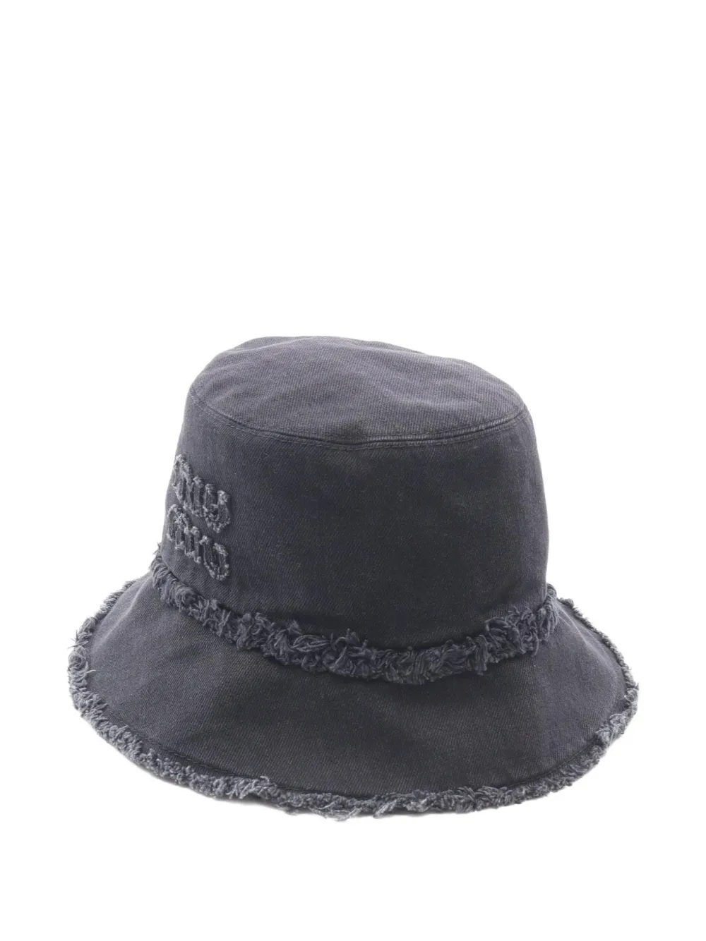 Pre-owned Miu Miu 2010s Schiele Logo Bucket Hat In Black