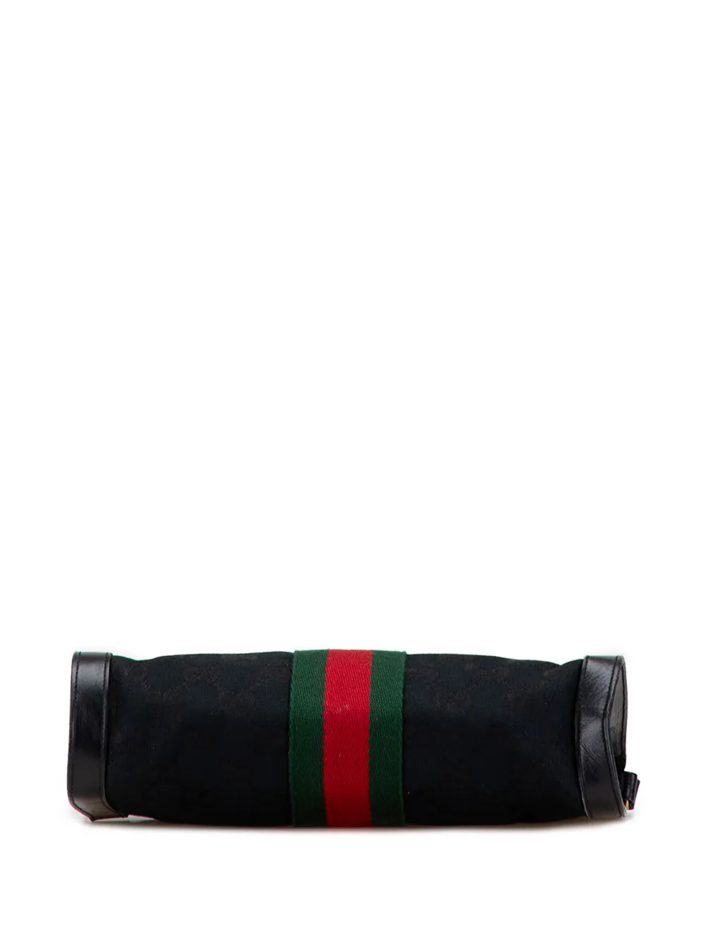 Pre-owned Gucci 20th Century Gg Canvas Web Crossbody Bag In Black