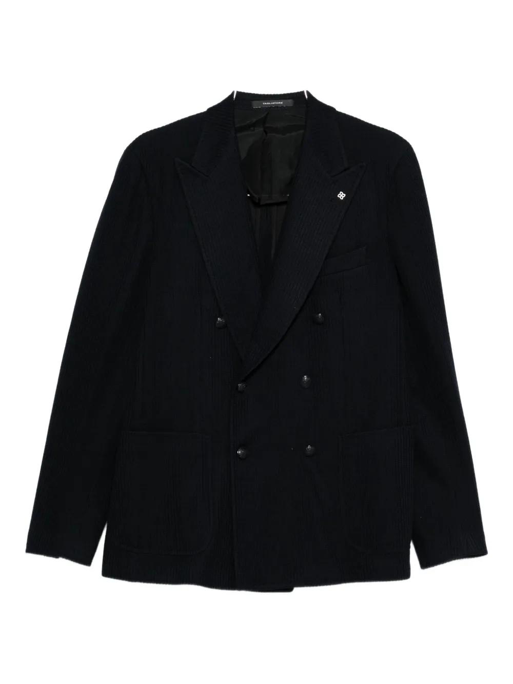 Tagliatore double-breasted striped jacket - Blu