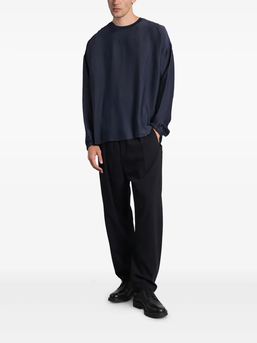 Giorgio Armani ribbed sweater - Blauw