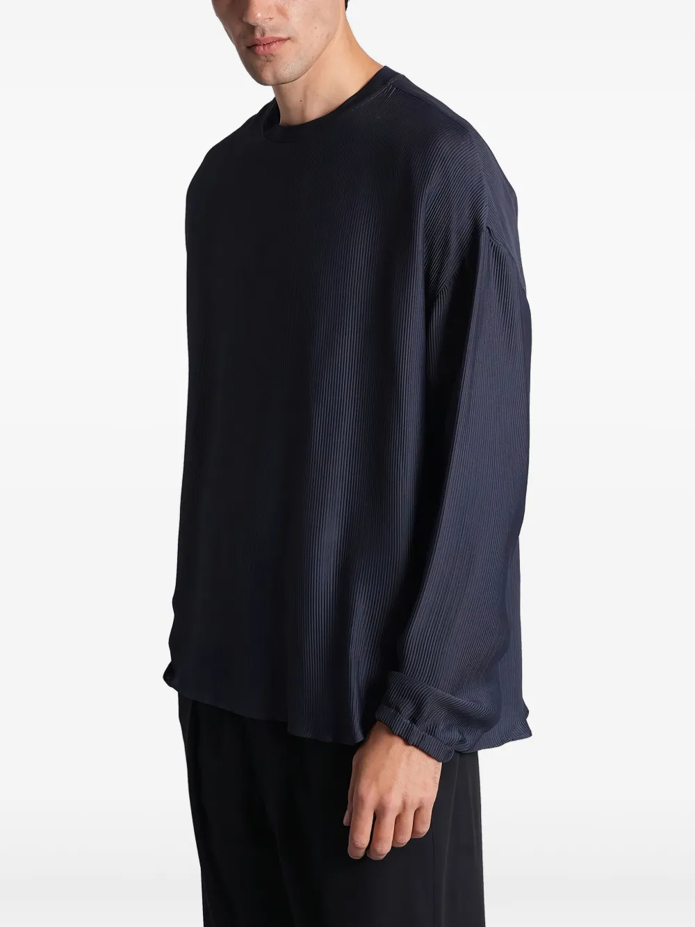 Giorgio Armani リブニット セーター | ブルー | FARFETCH JP