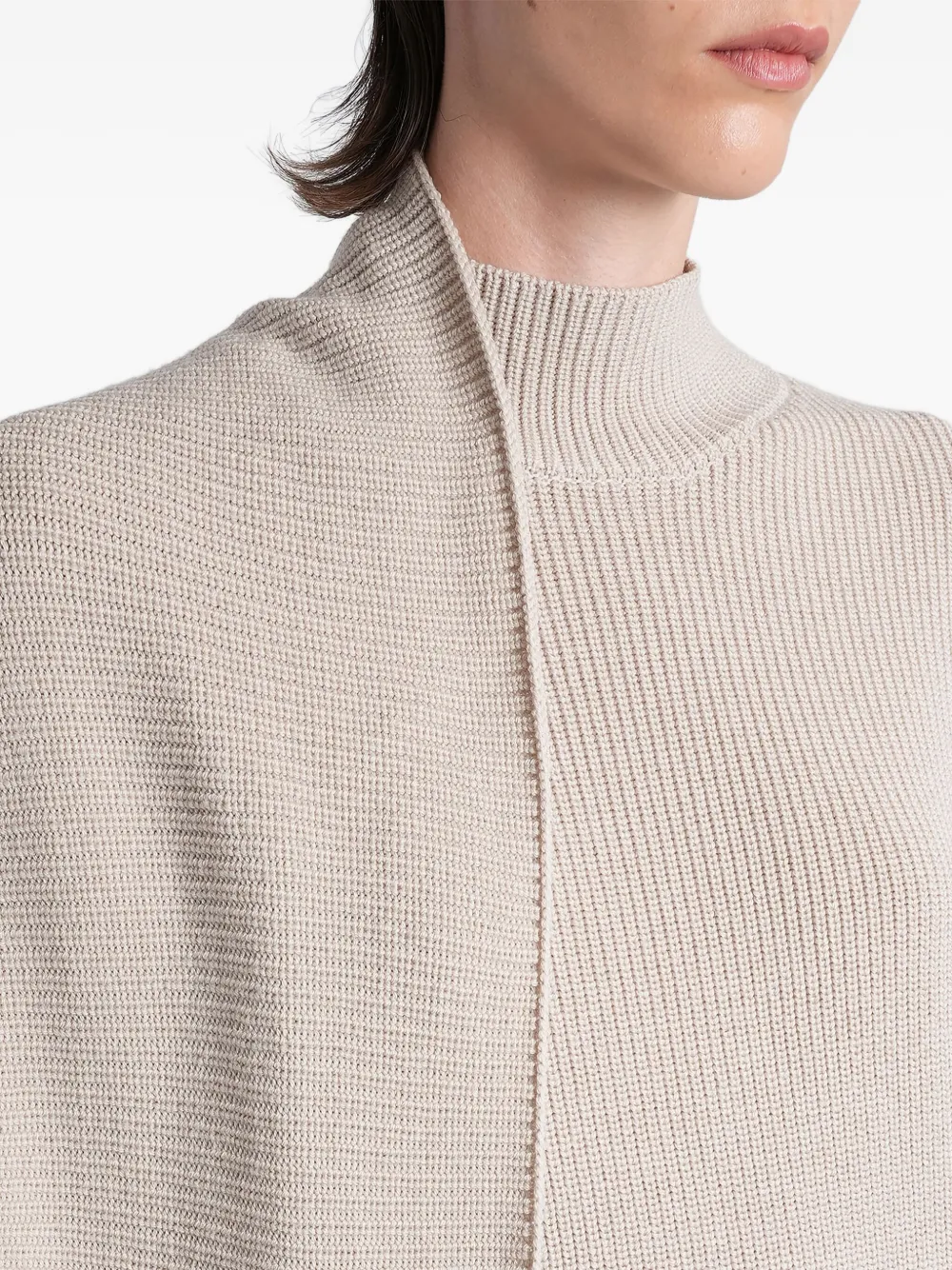 Entire Studios Wrap Sweater Knitwear In Grey Wool In Neutral