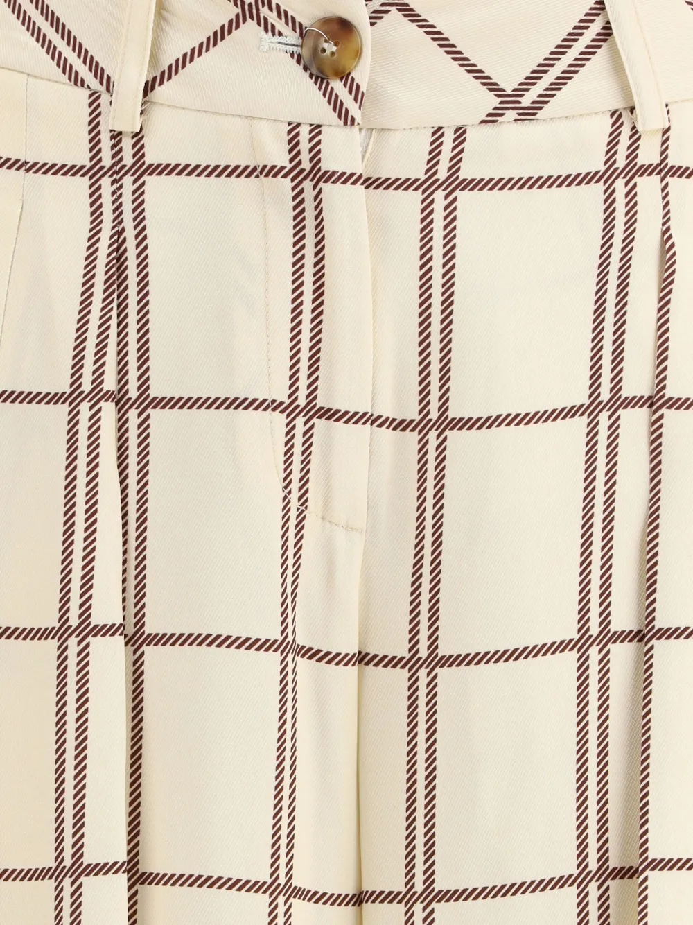 Cri.da Travel Pleat-detailed Checked Trousers In Neutral