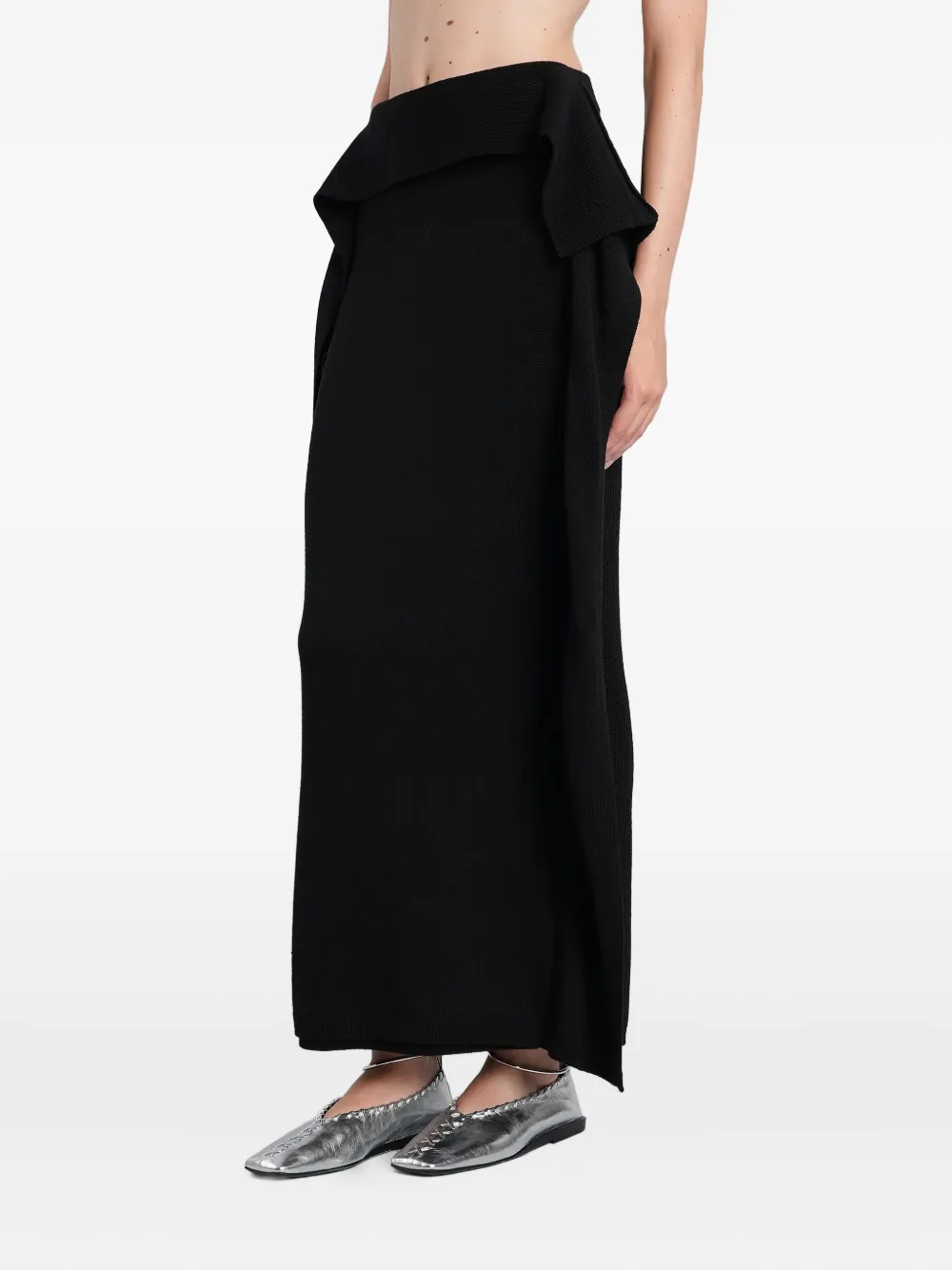 Entire Studios Layered Draped Skirt In Animal Print