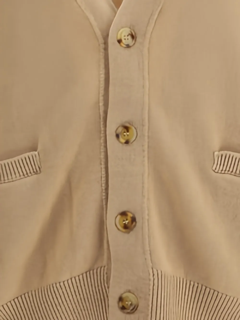 Laneus Button-up vest Beige