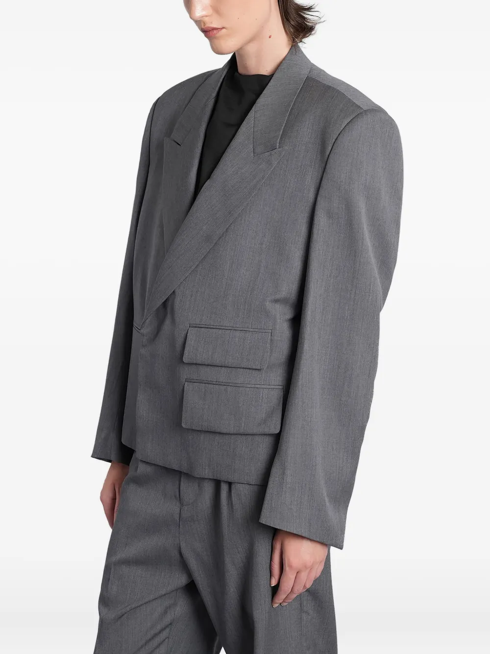 ENTIRE STUDIOS Blazer met dubbele rij knopen Grijs