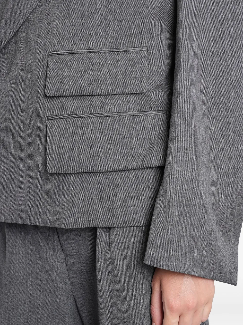 ENTIRE STUDIOS Blazer met dubbele rij knopen Grijs