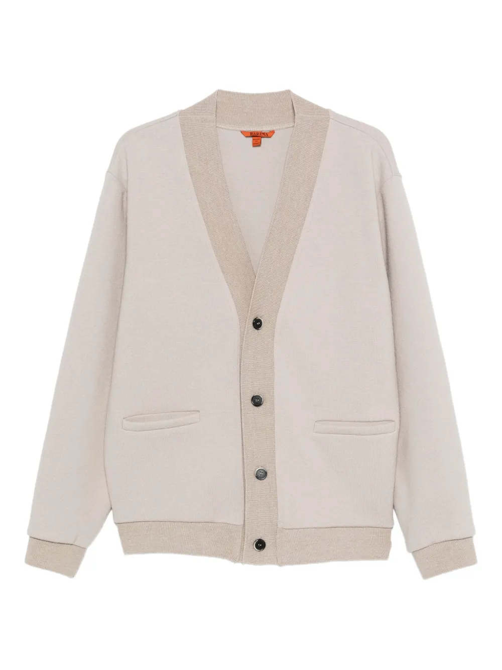 Barena buttoned contrast-panel cardigan | Neutrals | Image 1
