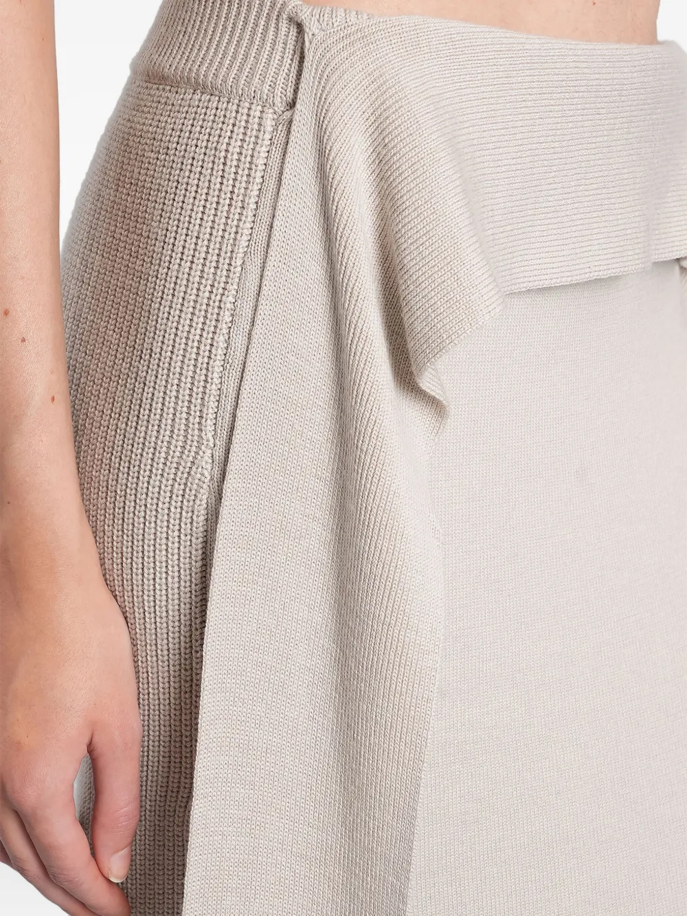 Entire Studios Tier Skirt Skirt In Grey Wool In Gray