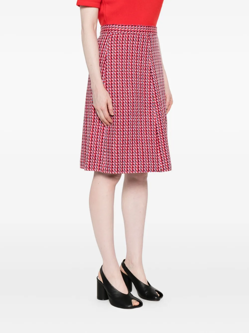 N°21 Pleated Mini Skirt In White