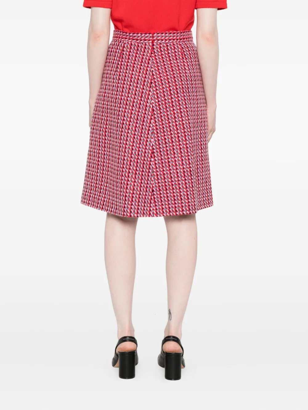 N°21 Pleated Mini Skirt In White