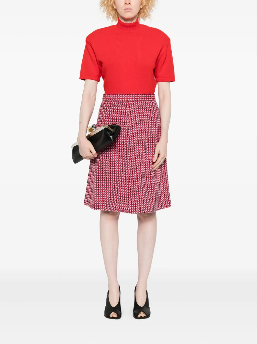 Nº21 pleated mini skirt - Rood