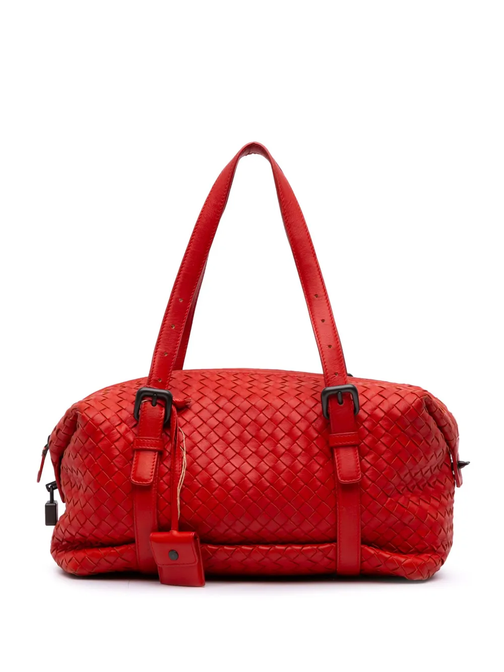 Bottega Veneta Pre-Owned 2012-2025 ナッパ イントレチャート モンテーニュ ショルダーバッグ - レッド Bottega Veneta Pre-Owned 2012-2025 ナッパ イントレチャート モンテーニュ ショルダーバッグ - レッド