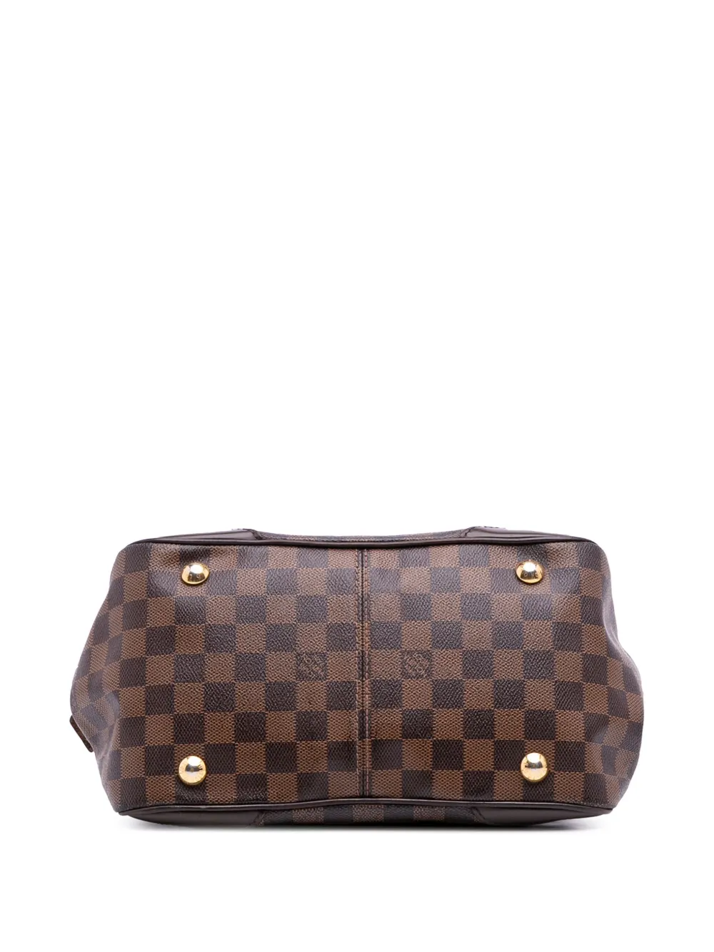 Pre-owned Louis Vuitton 2010 Damier Ebene Verona Pm Handbag In Brown