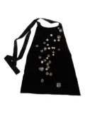 Maria Calderara metallic-disc bib scarf - Black