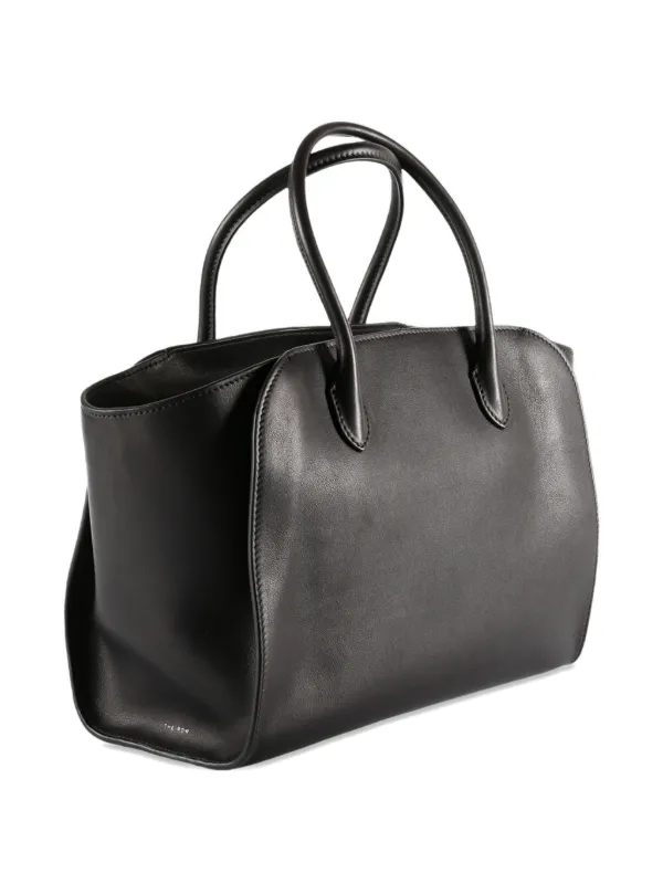 The Row Leather Tote Bag | ブラック | FARFETCH JP