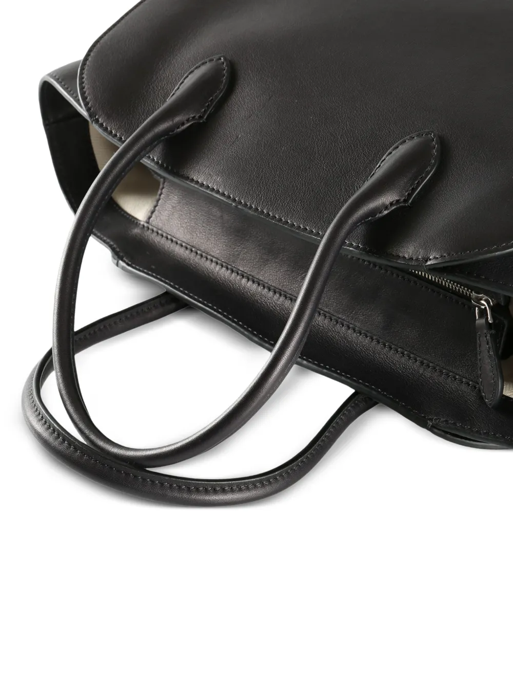 The Row leather tote bag Zwart