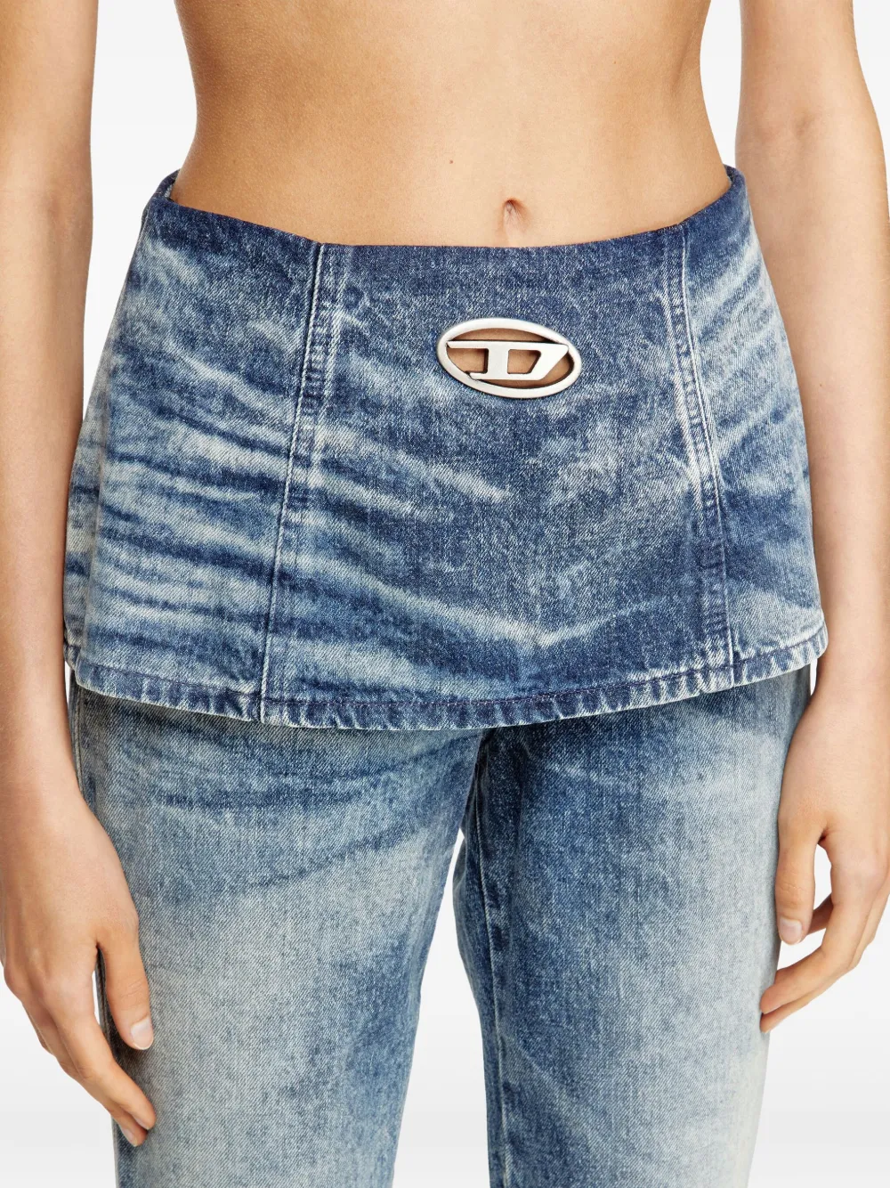 Diesel Jeans met overlappend detail Blauw