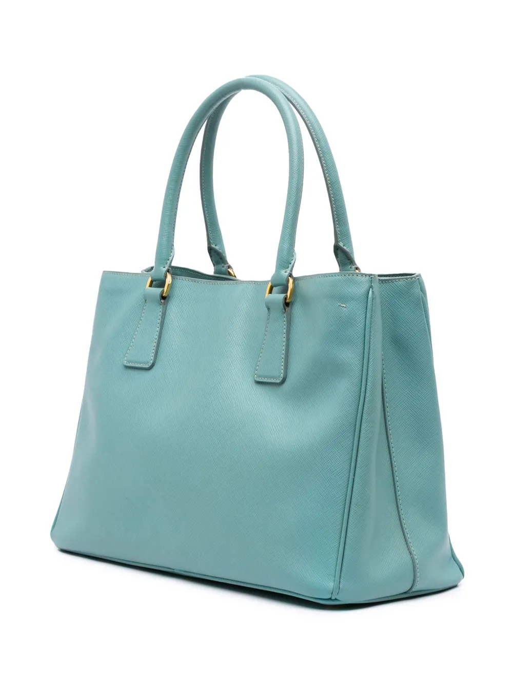 Pre-owned Prada 2000-2025 Medium Saffiano Lux Galleria Satchel In Blue