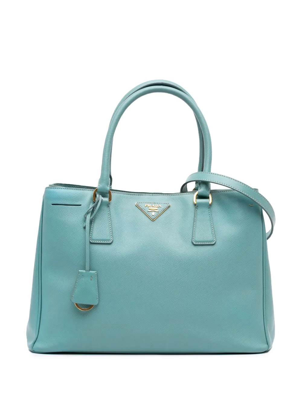 Prada Pre-Owned 2000-2025 ミディアム サフィアーノルクス ガレリア サッチェルバッグ - ブルー Prada Pre-Owned 2000-2025 ミディアム サフィアーノルクス ガレリア サッチェルバッグ - ブルー