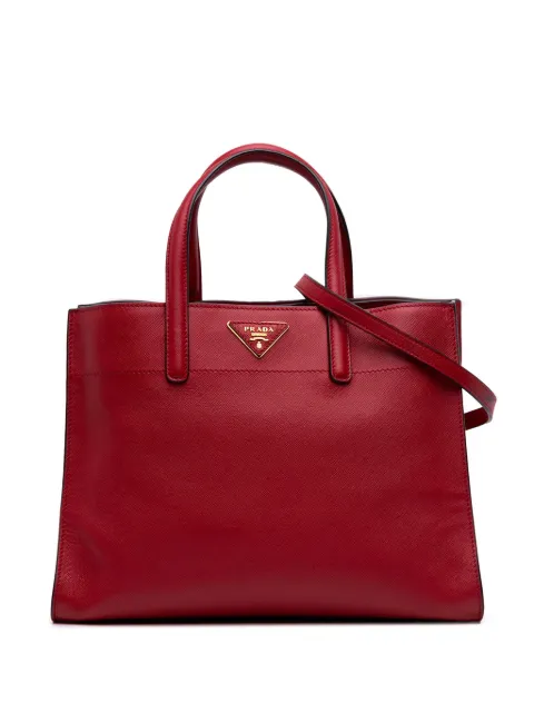 Prada Pre-Owned 2010-2025 Saffiano Soft Triple Pocket Tote satchel