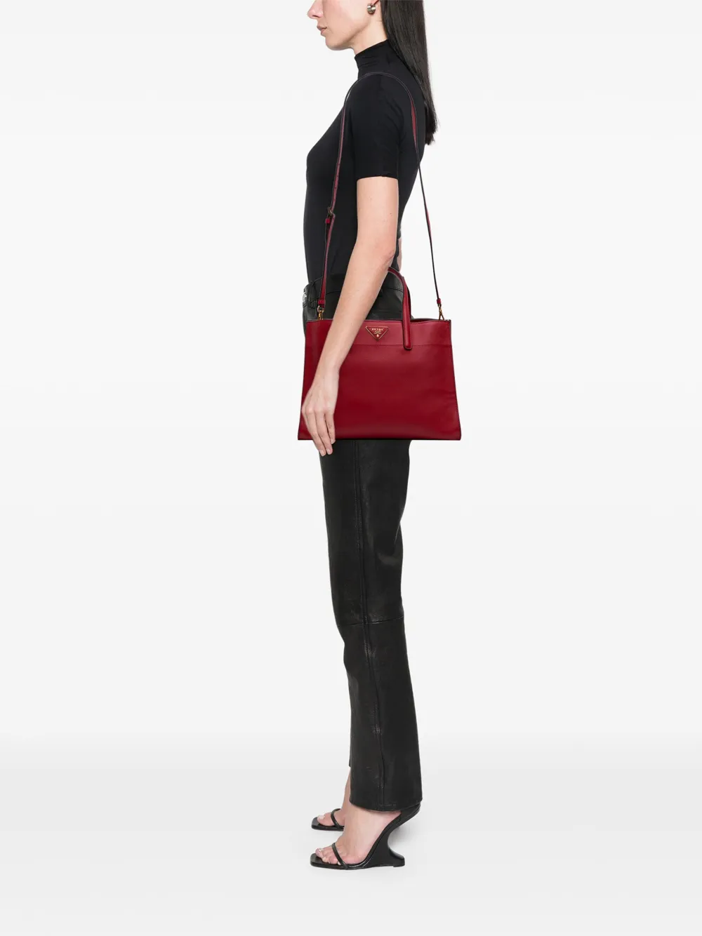 Prada Pre-Owned 2010-2025 Saffiano Soft Triple Pocket Tote satchel | Pre-Owned | Image 2