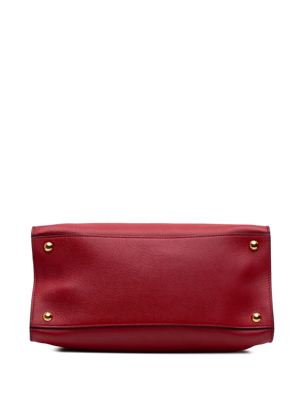 Pre-owned Prada 2010-2025 Saffiano Soft Triple Pocket Tote Satchel In Red