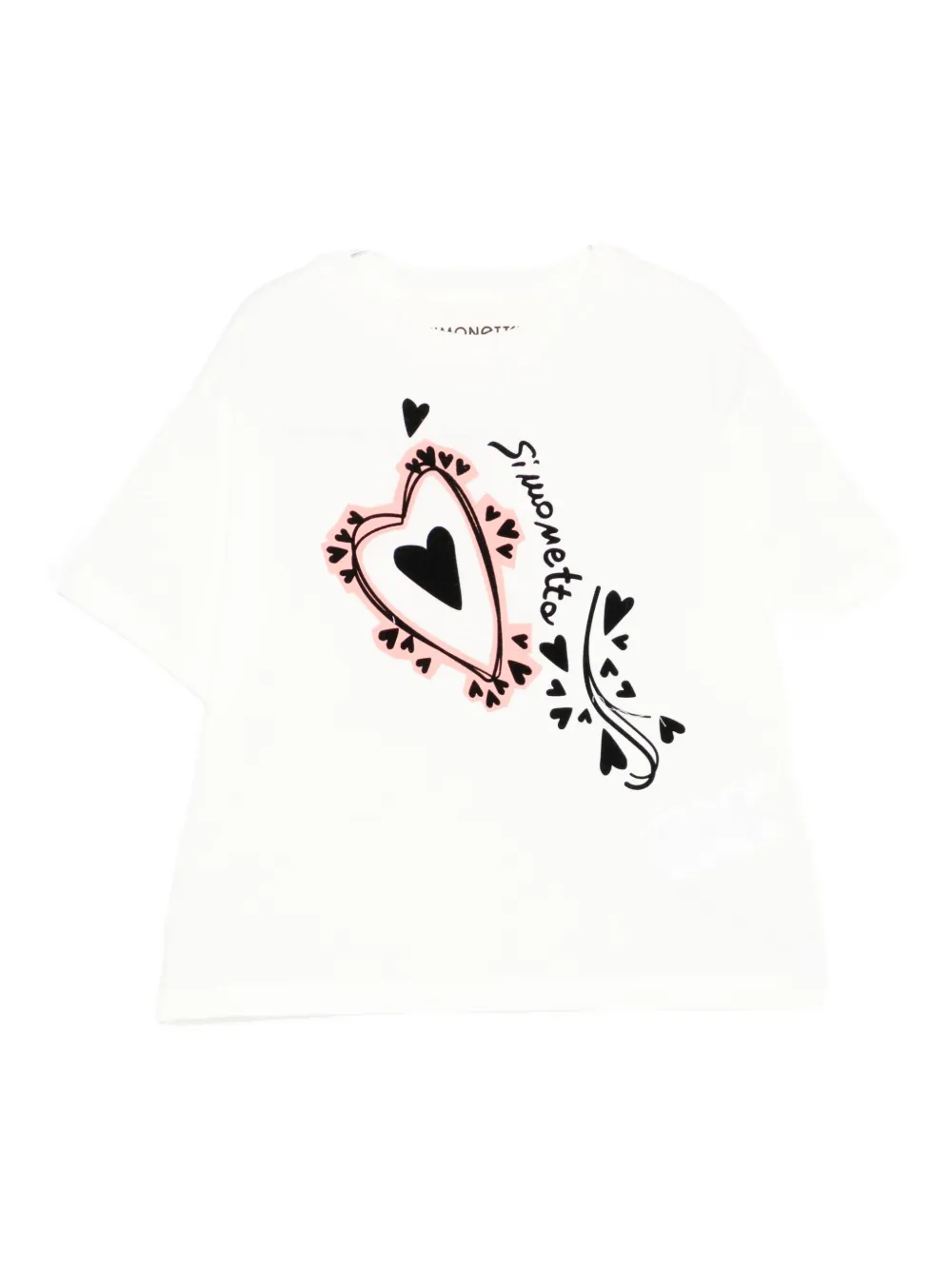 Simonetta Heart-print T-shirt In White