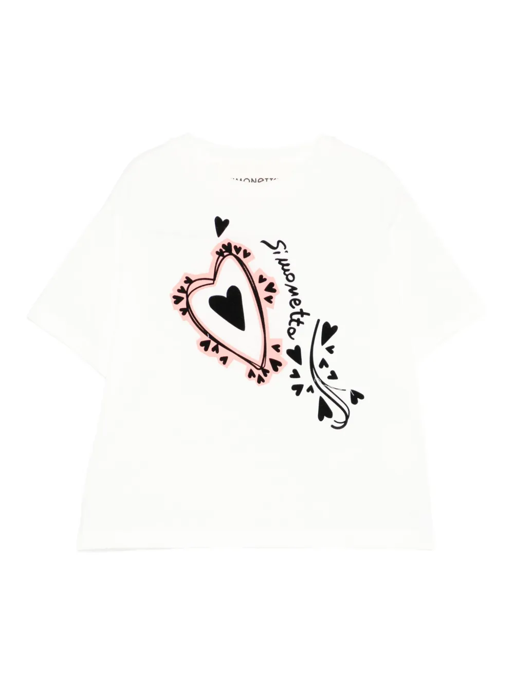 Simonetta heart-print T-shirt | White | Image 1