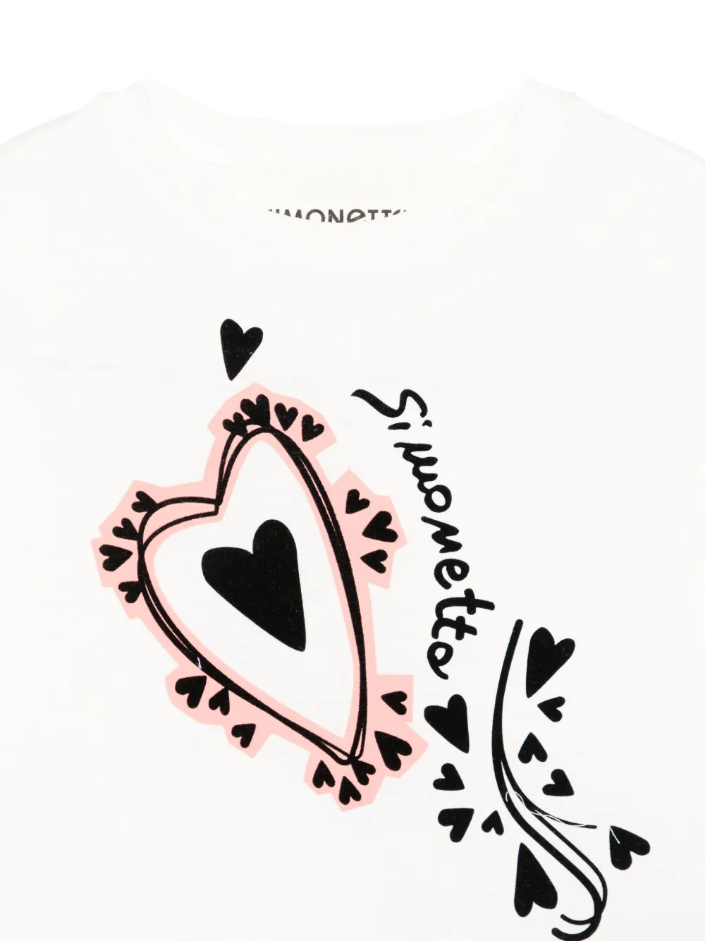 Simonetta T-shirt met print Wit