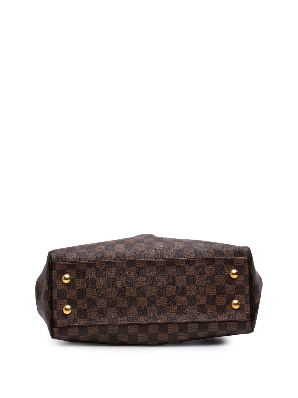 Pre-owned Louis Vuitton 2008 Damier Ebene Trevi Pm Satchel In Brown
