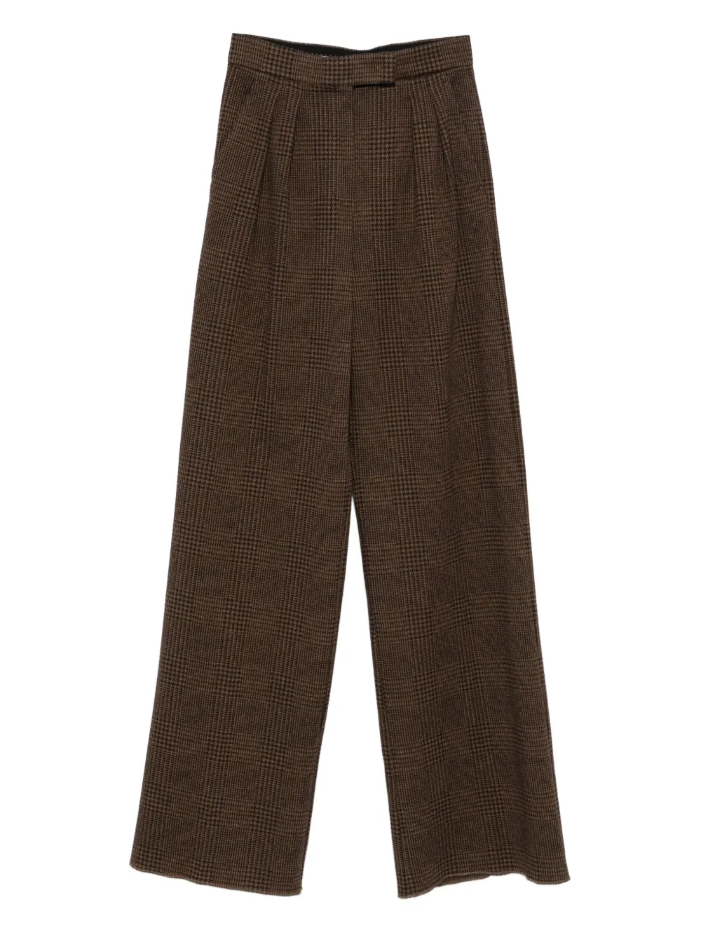 Max Mara pleated-check trousers | Brown | Image 1