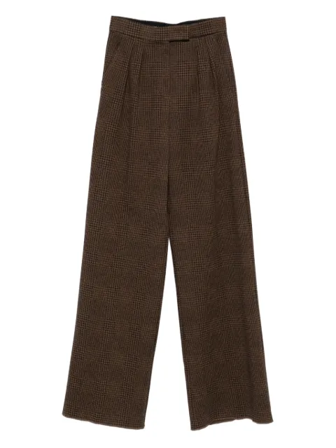 Max Mara pleated-check trousers