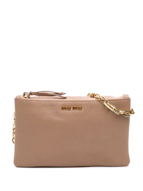 Miu Miu Pre-Owned 2010-2025 Goatskin Madras crossbody bag