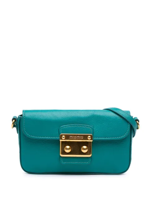 Miu Miu Pre-Owned 2010-2025 Goatskin Madras crossbody bag