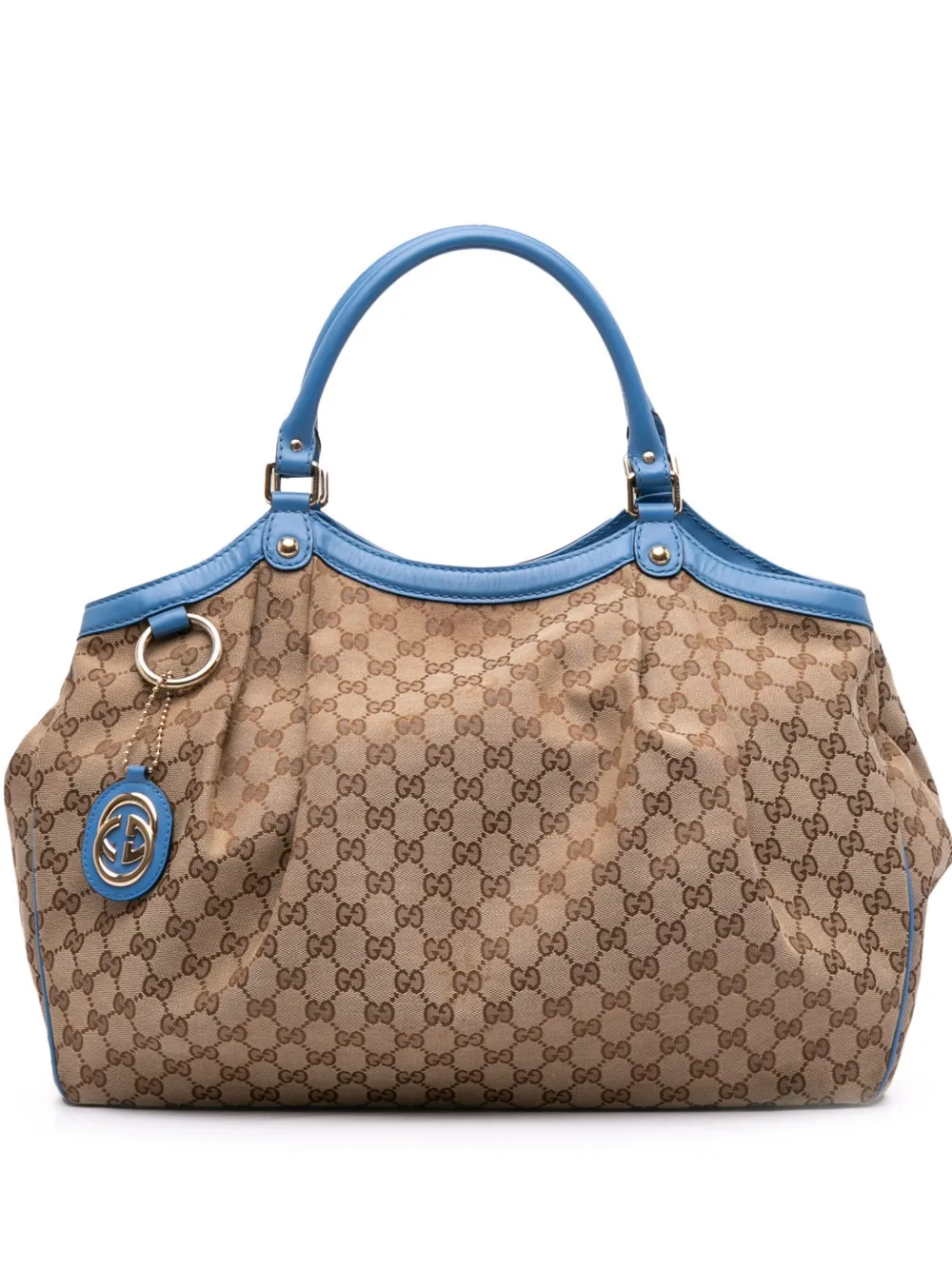Gucci Pre-Owned 2016-2025 ラージ GGキャンバス スーキー ハンドバッグ - ブラウン Gucci Pre-Owned 2016-2025 ラージ GGキャンバス スーキー ハンドバッグ - ブラウン