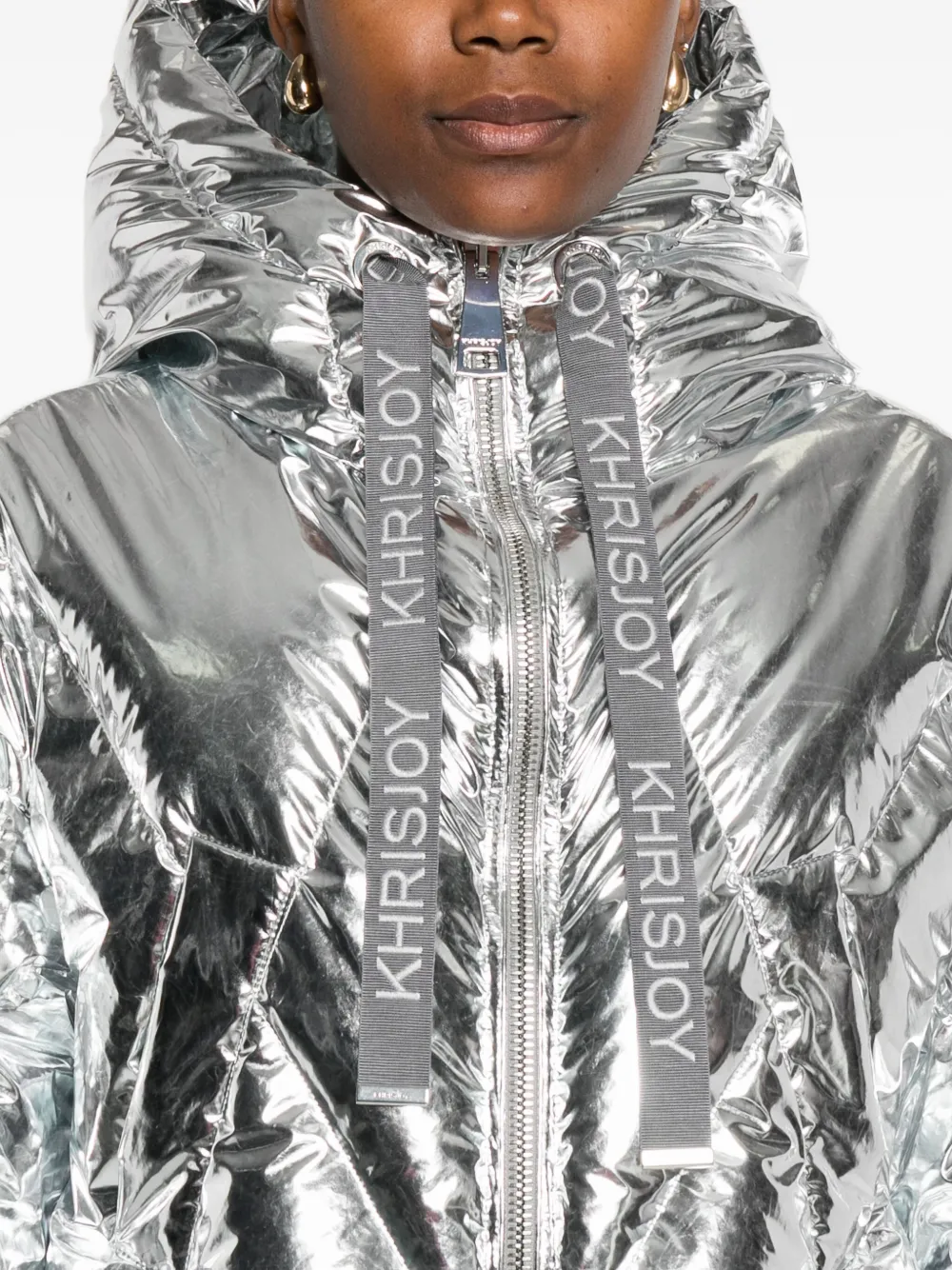 Khrisjoy Long-sleeved Down Jacket In Gray