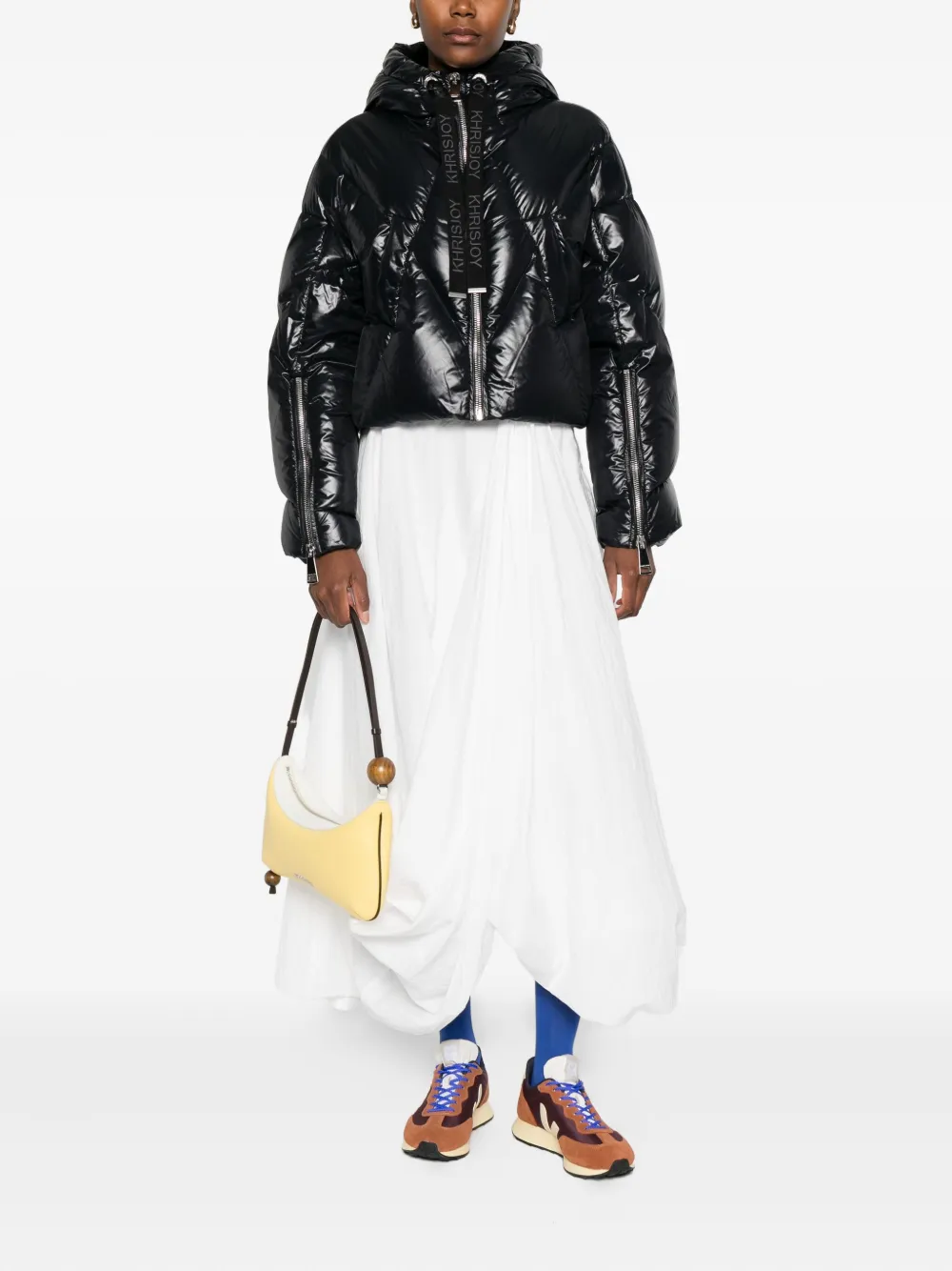 Khrisjoy Quilted-hooded Puffer Jacket In Black