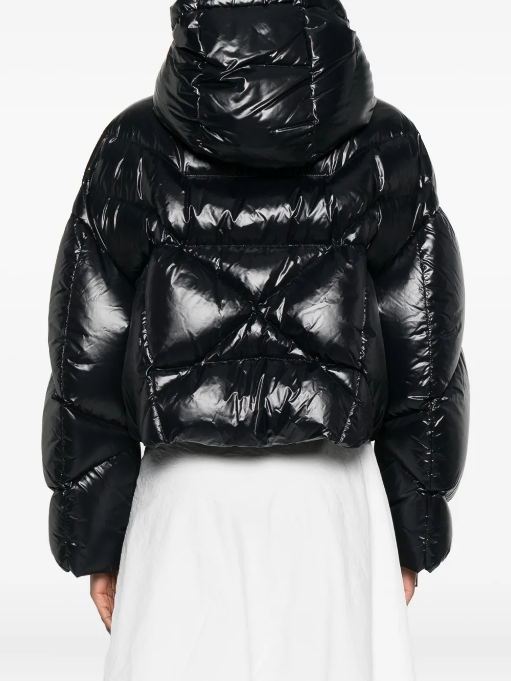 Khrisjoy Quilted-hooded Puffer Jacket In Black