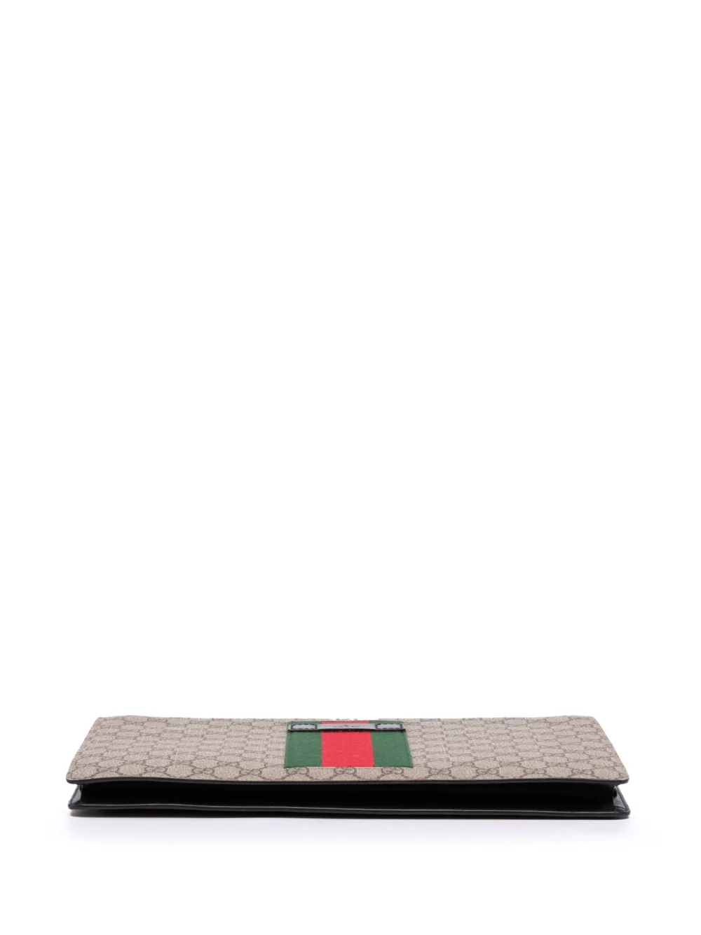 Pre-owned Gucci 2000-2015 Gg Supreme Web Clutch Bag In Brown