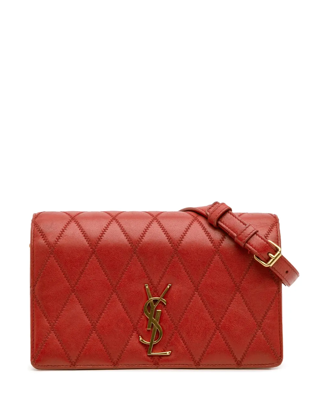 Saint Laurent Pre-Owned 2019 Diamond Quilted Lambskin Angie Chain Bag Saint Laurent Pre-Owned 2019 Diamond Quilted Lambskin Angie Chain Bag